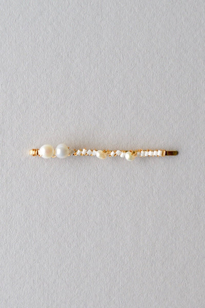 Natural Pearls: Perlen Haarspange Lovis | Farbe gold
