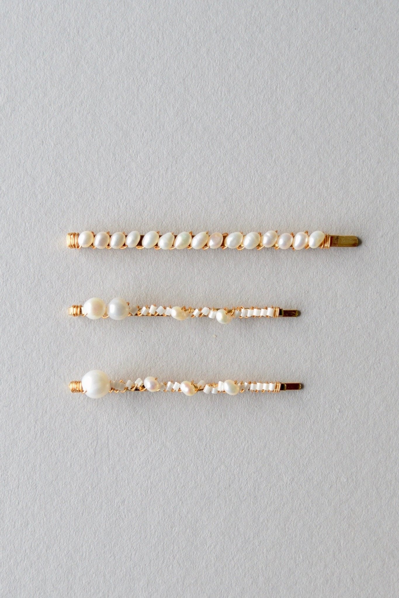Natural Pearls: Perlen Haarspange Lovis | Farbe gold