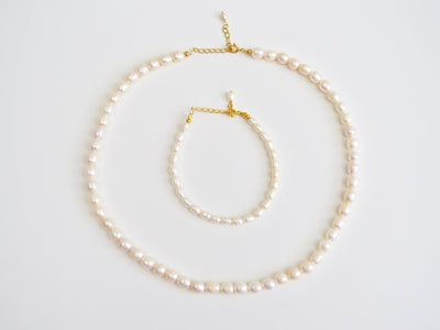 Pearl Collection: Kurze Perlenkette Choker | vergoldet