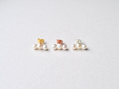 Perlen Climber Ohrstecker | vergoldet, rosévergoldet, silber - Mia&Martha by Katja Schmalen