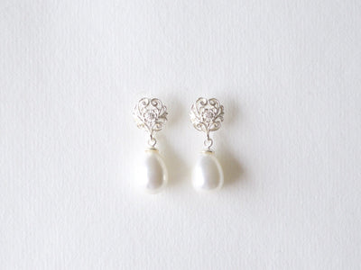 Perlen Flora Ohrstecker | vergoldet, rosévergoldet, silber - Mia&Martha by Katja Schmalen