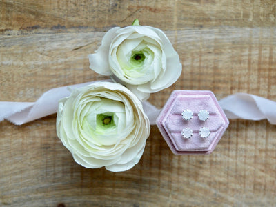 Princess: Rosenquarz Ohrstecker silber - Mia&Martha by Katja Schmalen