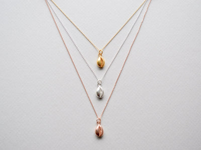 Sealife Collection: Cowrie Muschel Kette | vergoldet, rosévergoldet, silber - Mia&Martha by Katja Schmalen