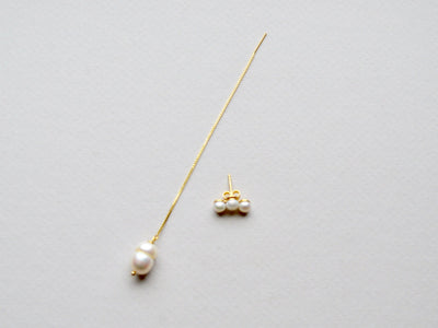 Singles: Threader Barockperle vergoldet - Mia&Martha by Katja Schmalen