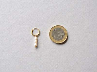 Singles: Zarte Creole mit Perlen | vergoldet, silber - Mia&Martha by Katja Schmalen