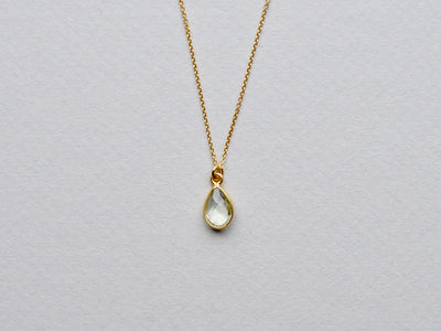 Something Green: Prasiolith Kette vergoldet - Mia&Martha by Katja Schmalen