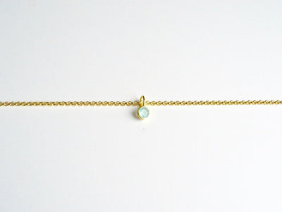 Tiny Gems: Armband Aqua Chalcedon vergoldet - Mia&Martha by Katja Schmalen