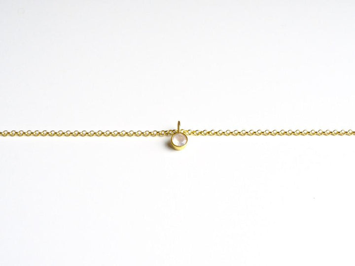 Tiny Gems: Rosenquarz Armband vergoldet - Mia&Martha by Katja Schmalen