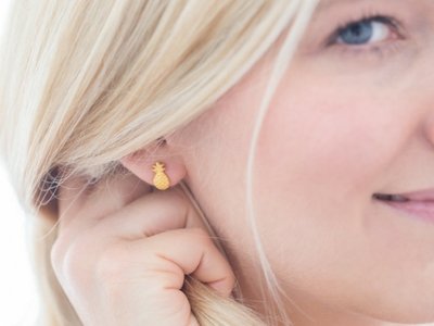 Too cute: Ohrstecker "Ananas" vergoldet - Mia&Martha by Katja Schmalen