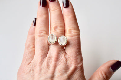 Unikat: Statement Ring mit Mondstein silber - Mia&Martha by Katja Schmalen