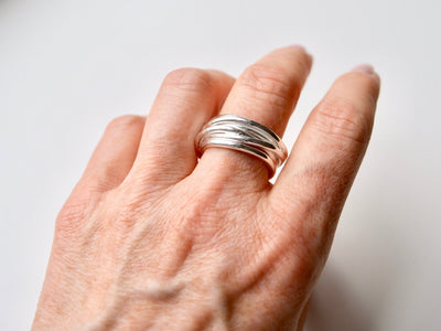 Unikat: Statement Ring "Wire" silber - Mia&Martha by Katja Schmalen