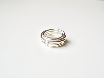 Unikat: Statement Ring "Wire" silber - Mia&Martha by Katja Schmalen