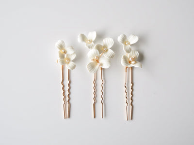 Violette: 3er Haarnadel Set | Farbe gold oder silber