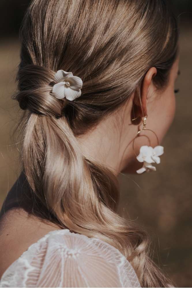 Violette: Haarnadel große Blüte, drei Varianten | Farbe gold oder silber