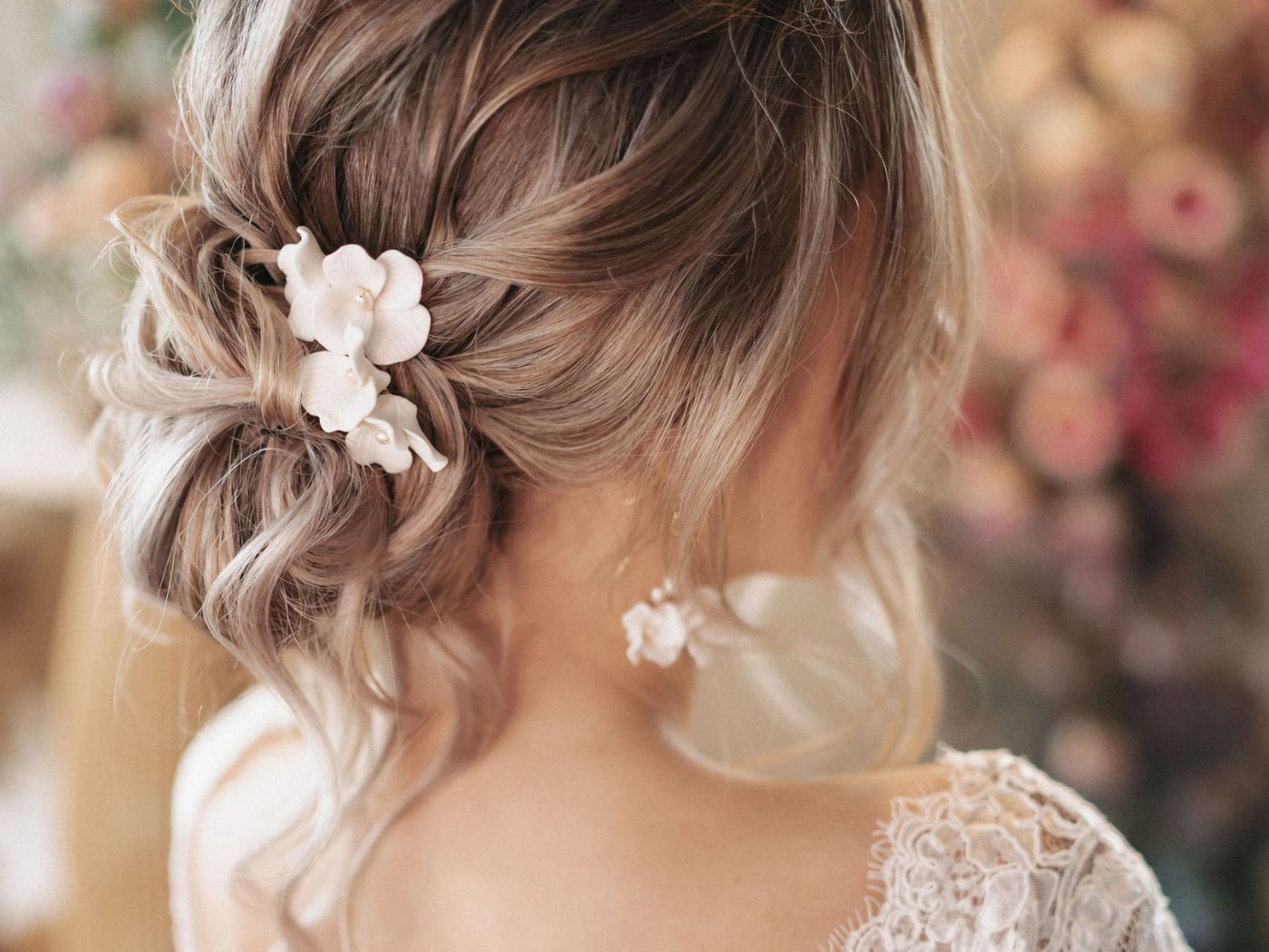 Violette: Haarnadel mit 2 Blüten| Farbe gold oder silber