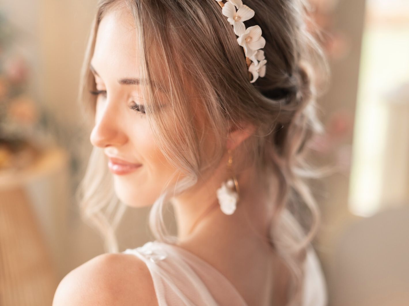 Deniferymakeup Brautschmuck – Lila Perlen Und Kristall-Haarband, Handgefertigt Für Hochzeit Oder Party