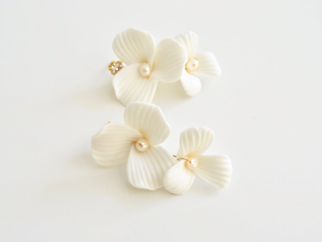 Viva-adorno Ohrstecker Messing - Ethno Vintage Blumen Design Goa Style