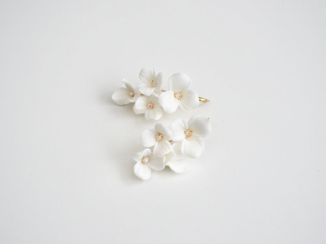 White Flowers: Ohrringe Vivi | Farbe gold oder silber