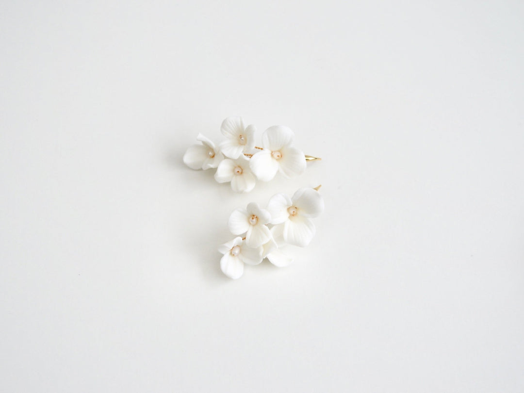 White Flowers: Ohrringe Vivi | Farbe gold oder silber