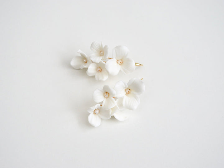 White Flowers: Ohrringe Vivi | Farbe gold oder silber