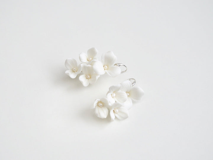 White Flowers: Ohrringe Vivi | Farbe gold oder silber