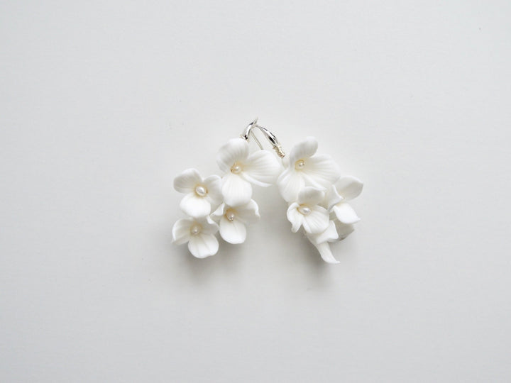 White Flowers: Ohrringe Vivi | Farbe gold oder silber