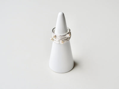 Wire & Pearls: Statement Perlen Ring silber - Mia&Martha by Katja Schmalen